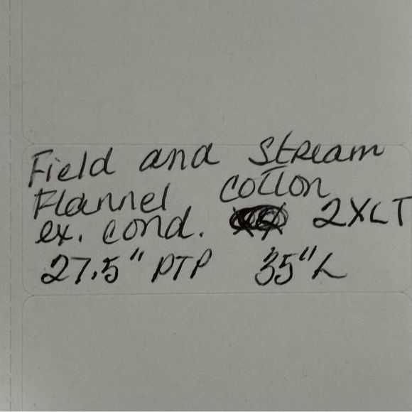 Fields and stream men’s cotton flannel hefty hunting fishing 2XL - Picture 5 of 5